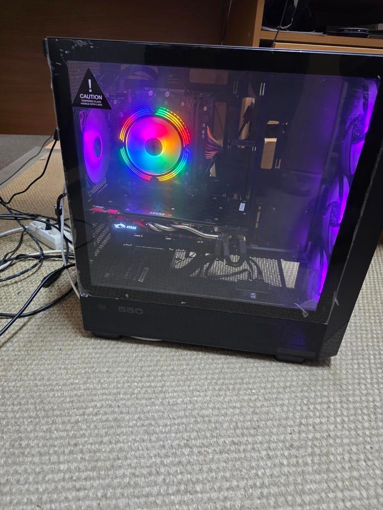 Game Pc met RGB, Zelf gebouwde pc, Zo goed als nieuw, 2 TB, Gaming