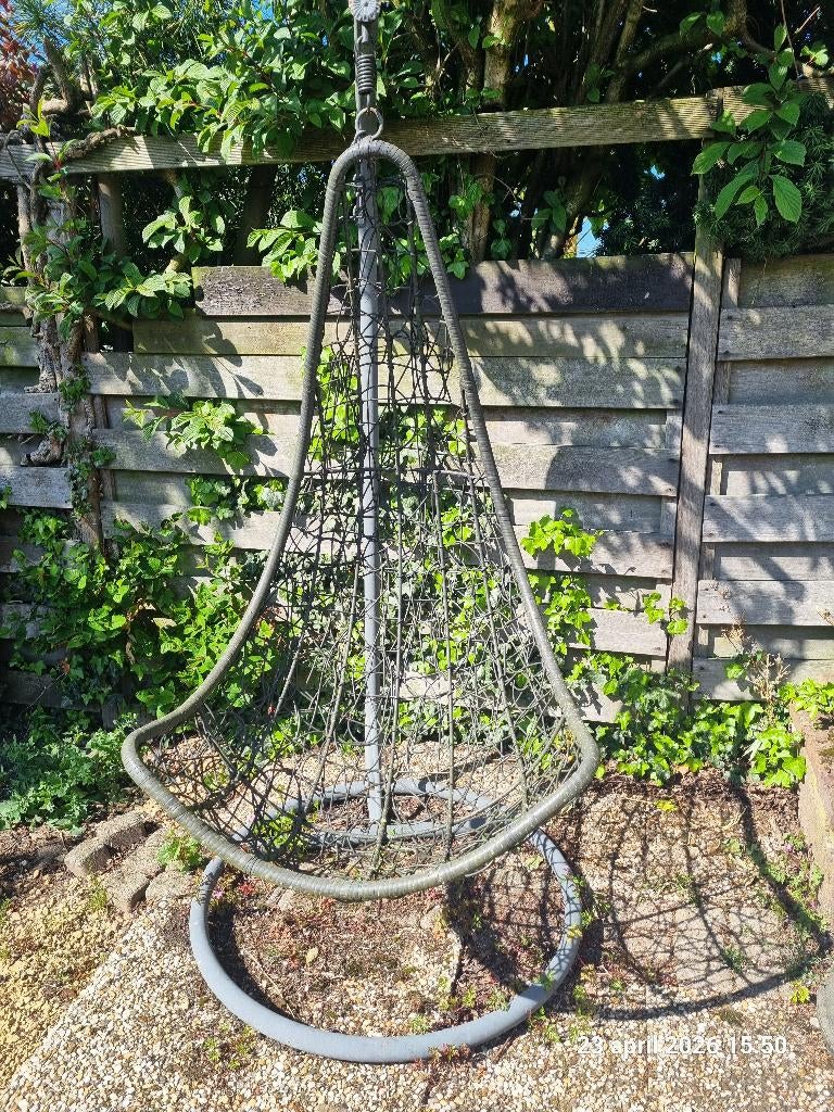 Hangende tuinstoel, eivormig, Tuin en Terras, Ophalen, Gebruikt, Intratuin, Aluminium