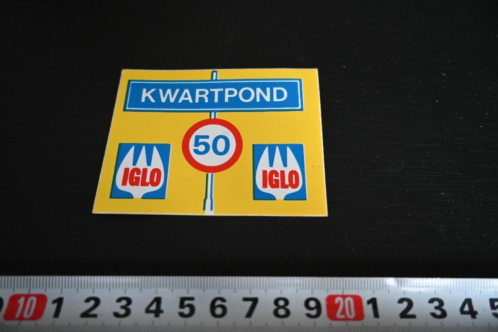 sticker IGLO Kwartpond 50, Verzamelen, Ophalen, Zo goed als nieuw