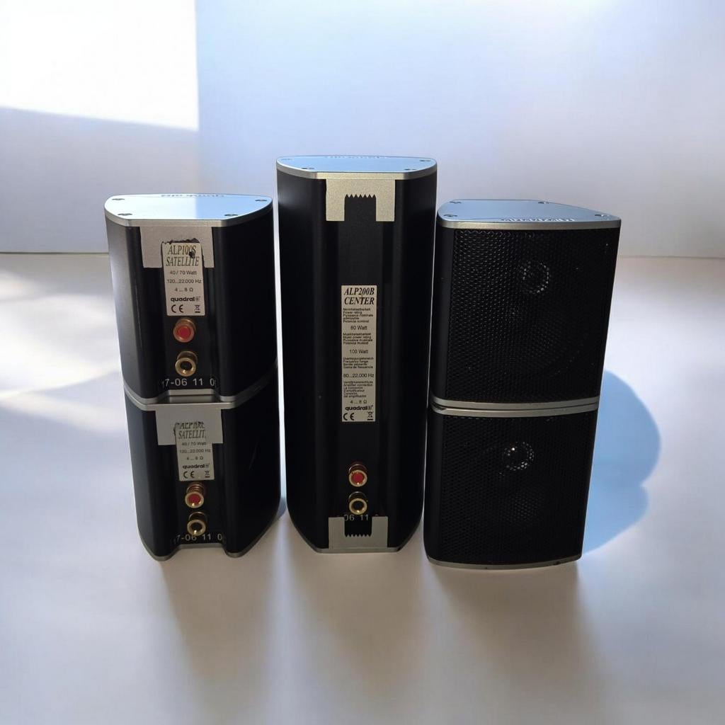 Quadral 4 x ALP100S & ALP200B Speakerset, Audio, Tv en Foto, Luidsprekers, Overige merken, Gebruikt, Ophalen of Verzenden, 60 tot 120 watt