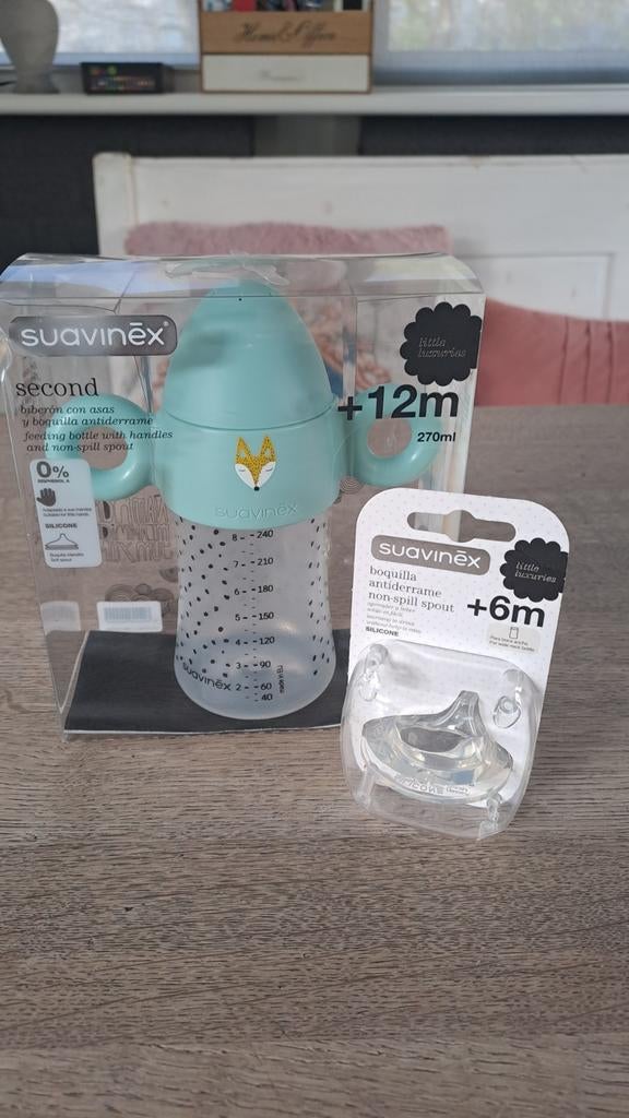 Suavinex beker/fles met nieuwe drinktuit, Ophalen of Verzenden, Nieuw, Overige typen