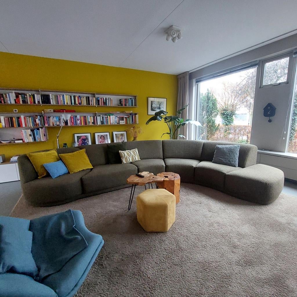 Ovale , organische groene elementen bank., Ophalen