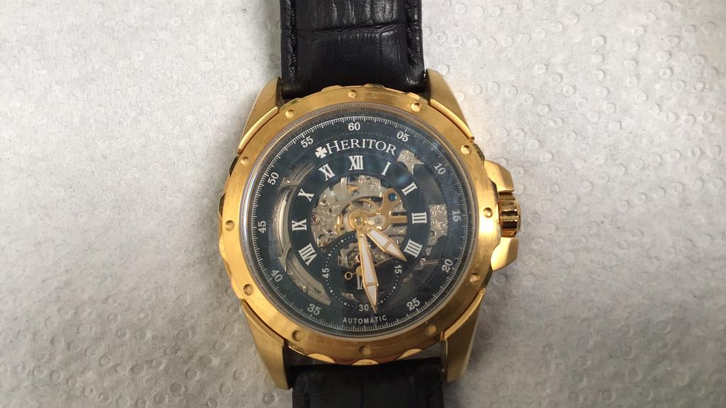 Heritor heren horloge automaat, Ophalen of Verzenden, Zo goed als nieuw, Leer, Overige merken