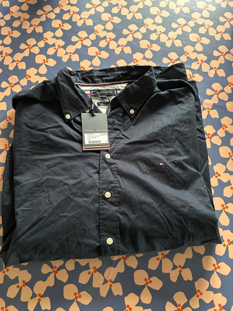 Tommy Hilfiger overhemd korte mouwen XXXL, Kleding | Heren, Overhemden, Ophalen of Verzenden, Nieuw, Blauw, Overige halswijdtes