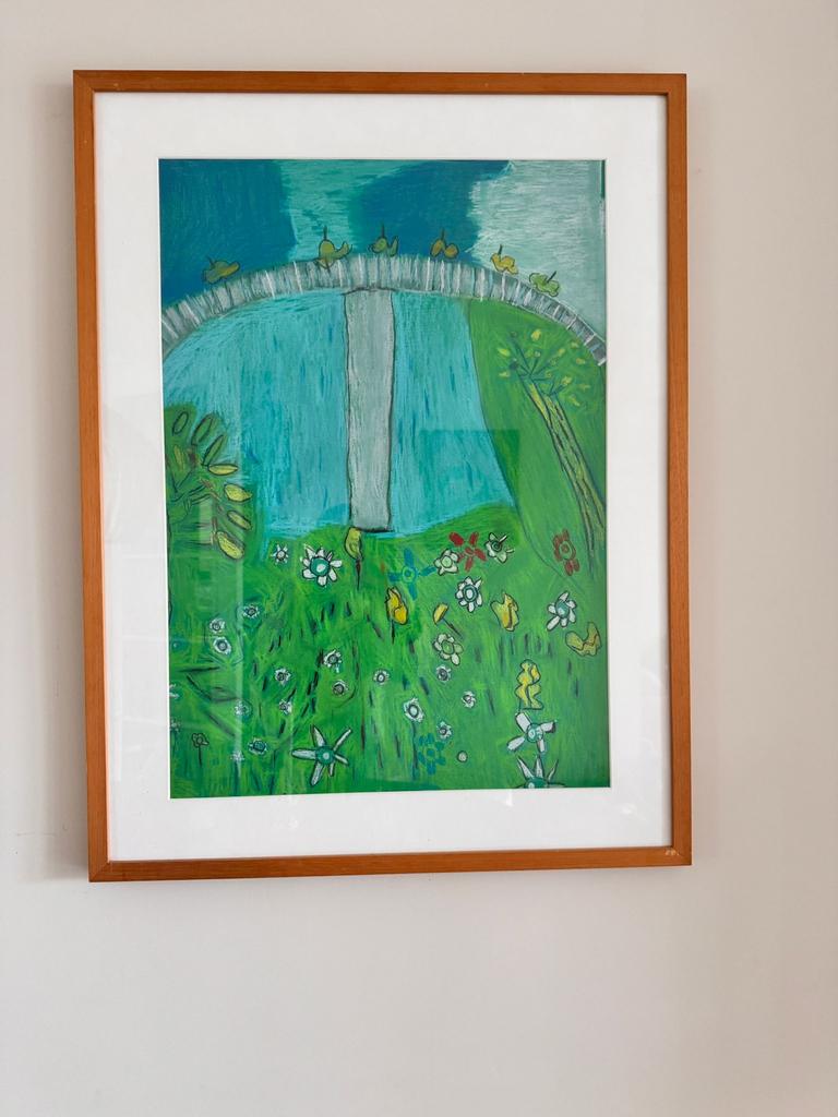 Frank Bijl oliepastel “De brug”, Ophalen