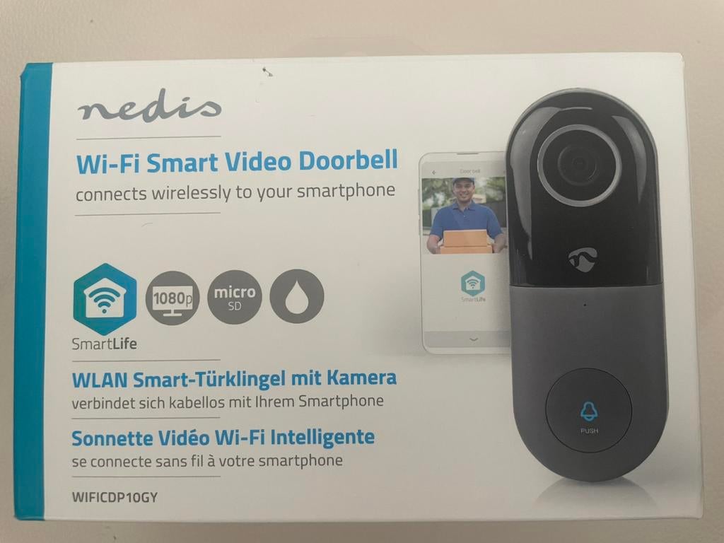Nedis wi-fi Smart video doorbell, Audio, Tv en Foto, Videobewaking, Ophalen of Verzenden, Nieuw
