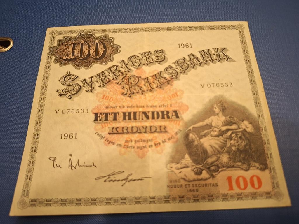Zweedse 100 Kronen Biljet uit 1961, Ophalen of Verzenden, Los biljet