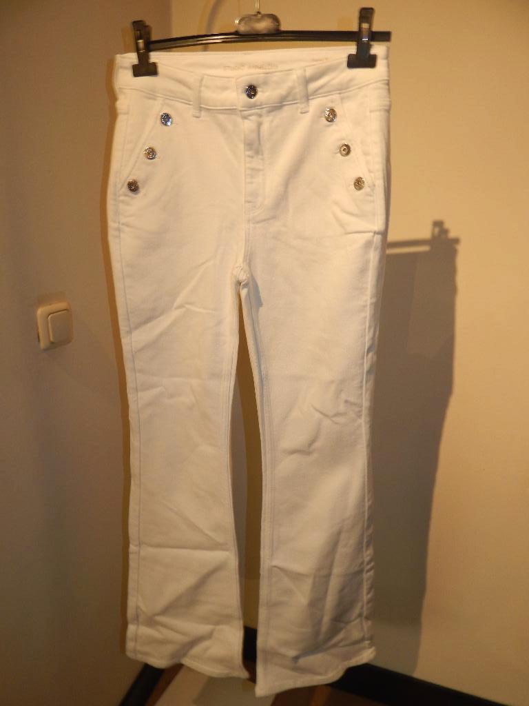 Studio Anneloes broek nieuw flared fit zilveren knopen S/M, Studio Anneloes, Verzenden, Wit, Nieuw