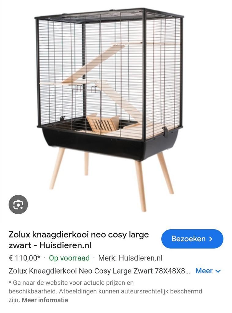 Nieuwe zolux knaagdierenkooi, Ophalen, Kooi, Nieuw, 90 cm of meer