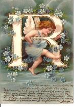 ENGEL met letter R ..1904  den Bosch  vergeetmijnietjes 561, Verzenden, Voor 1920, Gelopen, Overige thema's