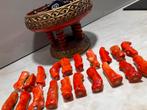 Prachtig Rood Natuur Koraal stukjes / kralen Japan, Ophalen of Verzenden