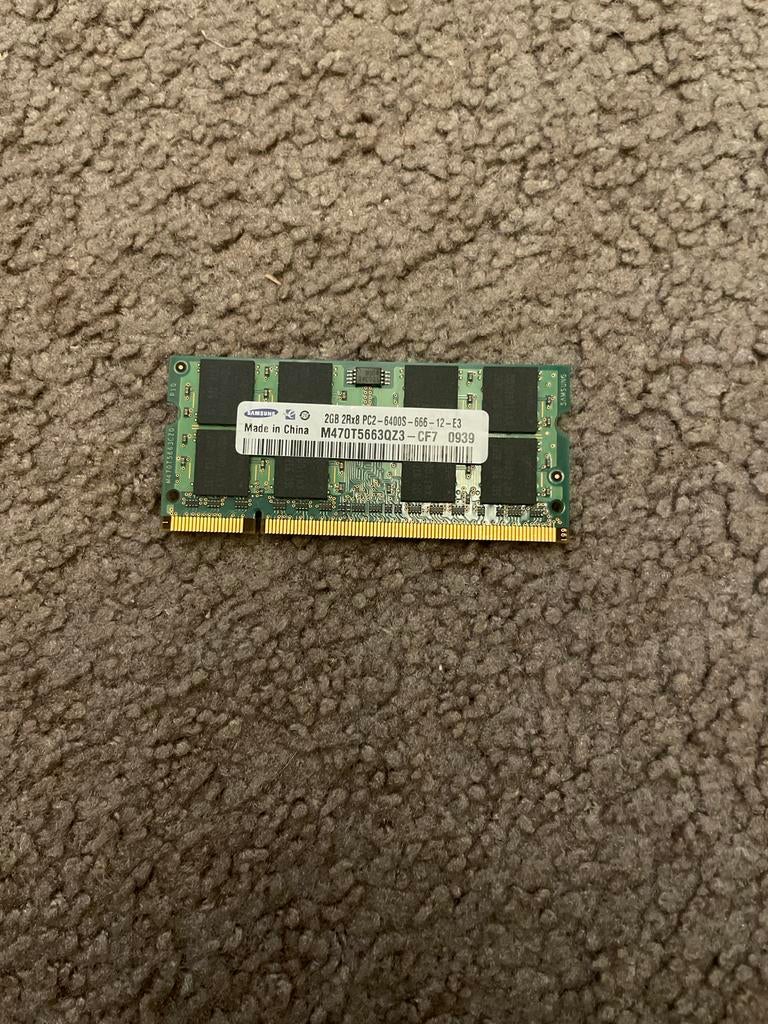 Samsung 2GB DDR2 RAM geheugen, Computers en Software, RAM geheugen, Gebruikt, Ophalen of Verzenden, DDR2, 2 GB