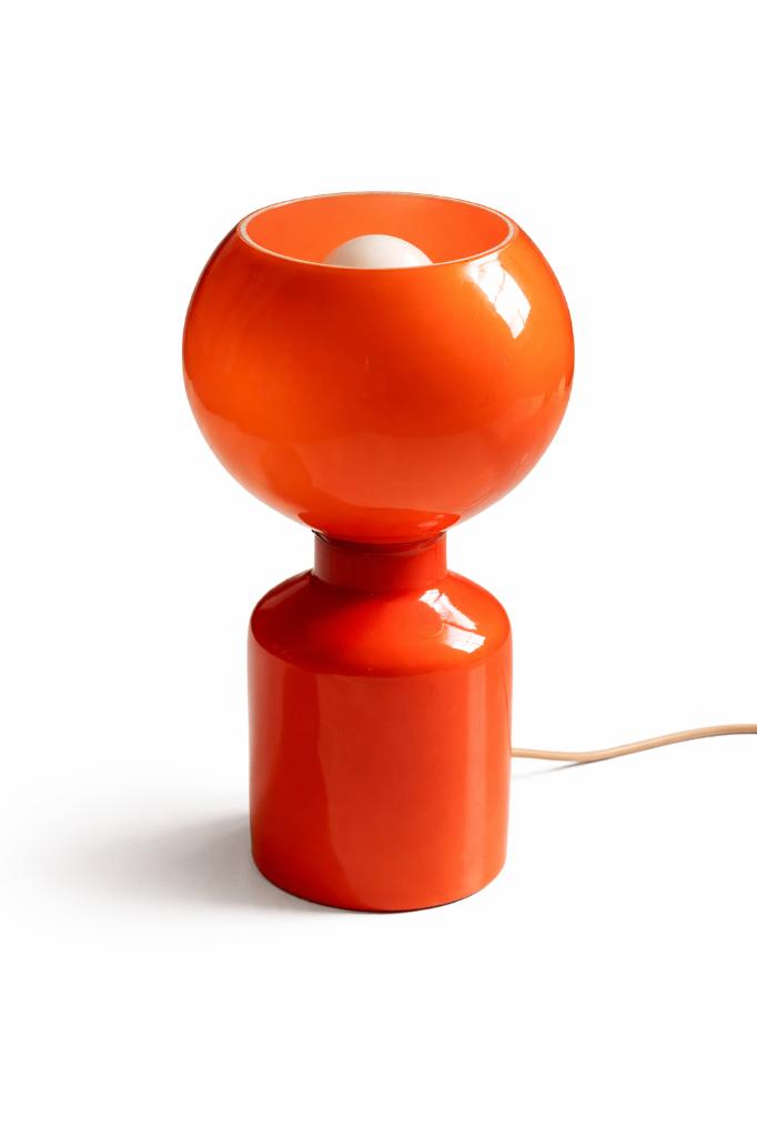 Prachtige vintage tafellamp, Ophalen, Vintage, Minder dan 50 cm, Glas