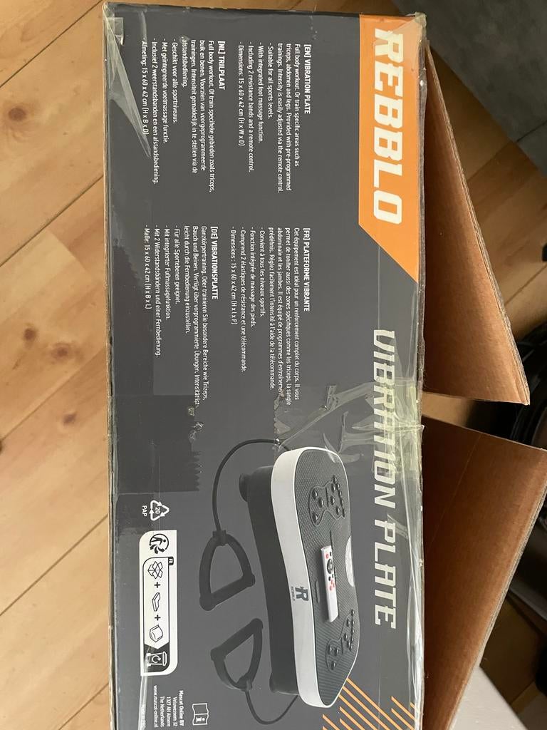 Rebbelo Vibratieplaat met massagefunctie, Kunststof, Trilplaat, Armen, Ophalen of Verzenden