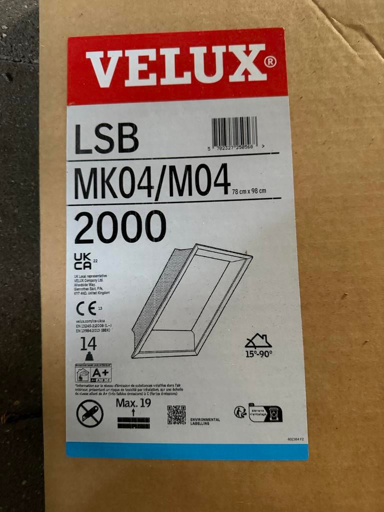 VELUX LSB MK04 2000 Interieurafwerking dakdikte 17-30cm, Ophalen, Minder dan 80 cm, 80 tot 120 cm, Nieuw