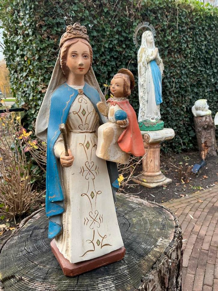 Zeldzaam Mariabeeld met kindje ❤️ Lieve uitstraling, Antiek en Kunst, Antiek | Religie, Ophalen of Verzenden