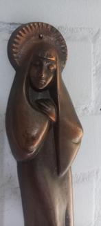 MOOI ZWAAR BRONZEN MARIA BEELD IN ZEER MOOIE VORMEN. HET BEE, Ophalen of Verzenden