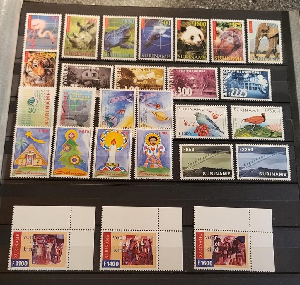 kavel postzegels Suriname postfris 1999 compleet cat120 euro, Ophalen, Postfris