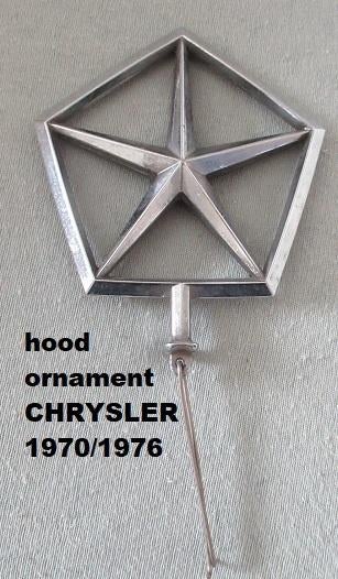 USA CHRYSLER modellen 1970/1976, motorkap ornament, Ophalen of Verzenden