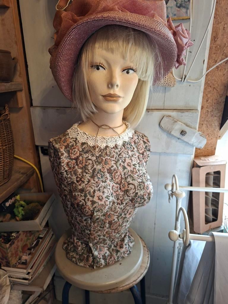 Brocante buste Toonbankbuste, Ophalen of Verzenden