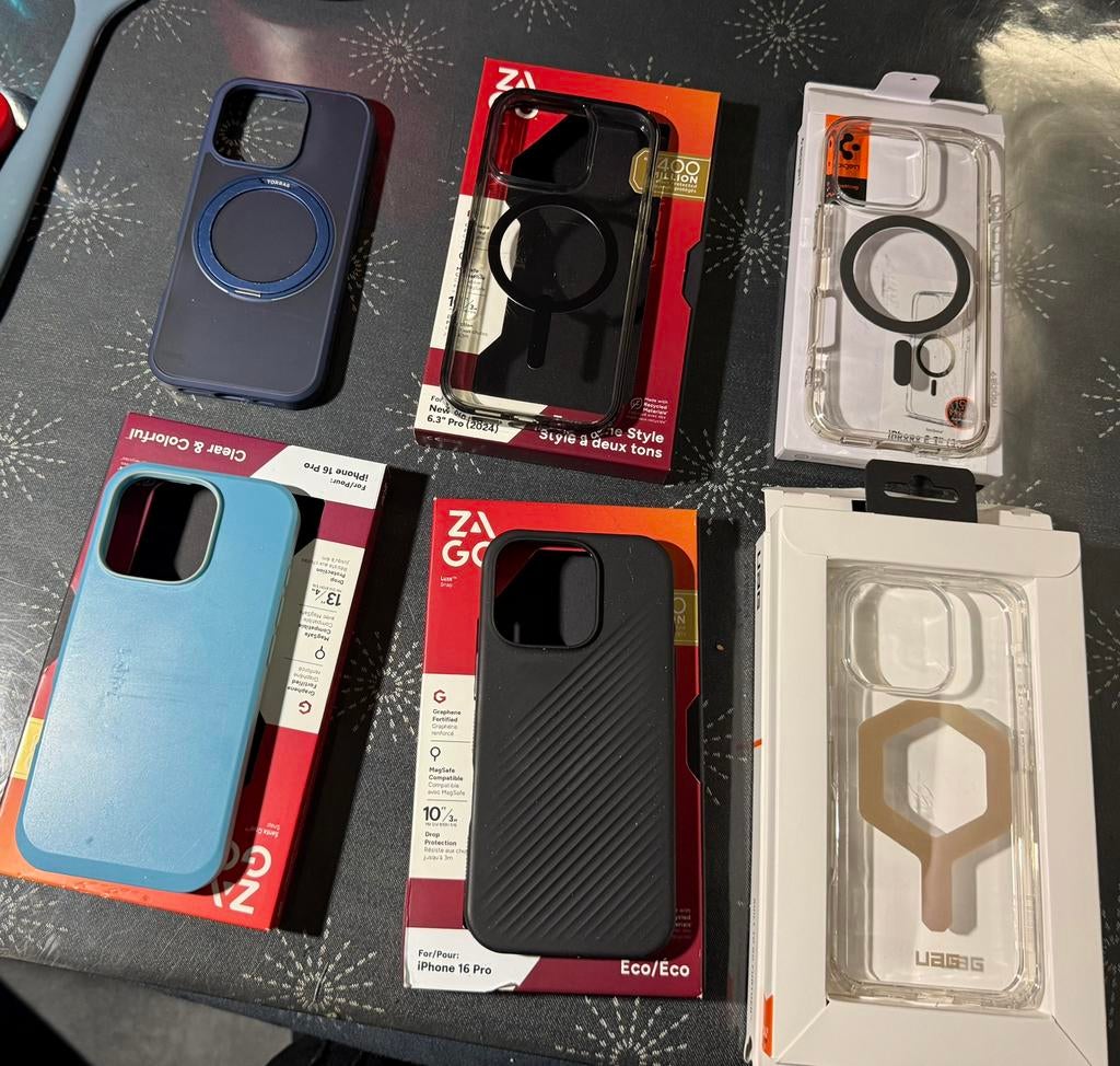 iPhone 16 pro hoesjes 6 stuks, Transparant, IPhone 16 Pro, Overige typen, Ophalen of Verzenden