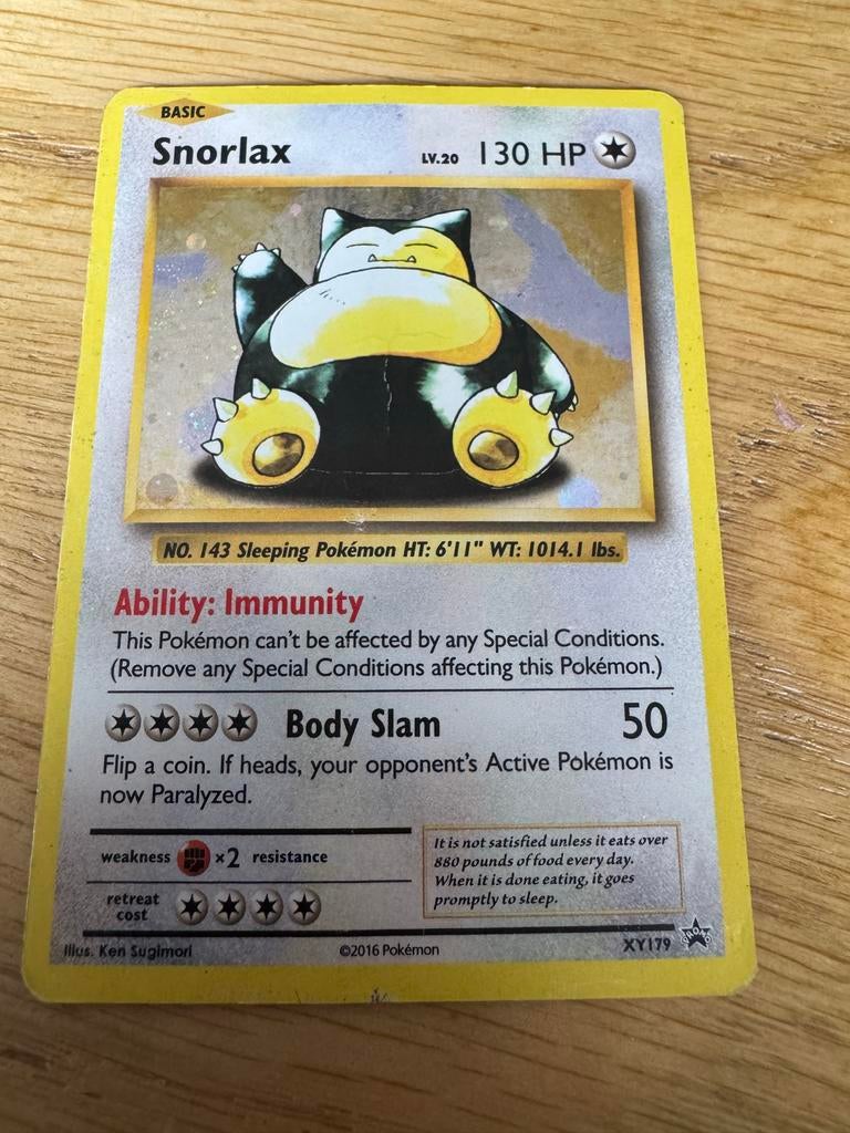 Snorlax 2016 Promo XY Evolutions Pokémon Kaart, Hobby en Vrije tijd, Verzamelkaartspellen | Pokémon, Ophalen of Verzenden, Gebruikt