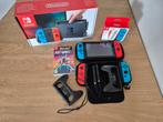 Nintendo Switch, 256gb sd card, 4 controllers, alle kabels, Spelcomputers en Games, Gebruikt, Overige genres, Ophalen of Verzenden