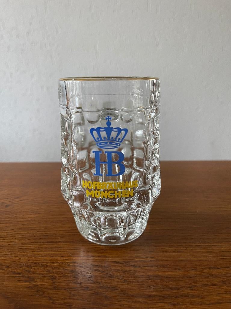 Bierglas met Handvat / Pul  "HB"  'Hofbräuhaus München', Ophalen of Verzenden, Nieuw, Pul(len), Overige merken