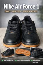 Nike Air Force 1 Deluxe zwart leer  Zelden Gedragen maat 45, Zwart, Nike, Ophalen of Verzenden, Sneakers of Gympen