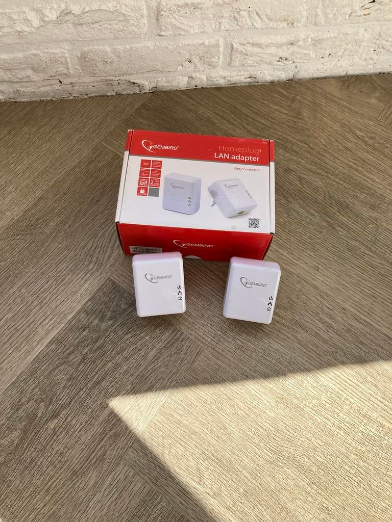 Gembird Homeplug LAN adapter set - Plug & Play, Ophalen, Zo goed als nieuw