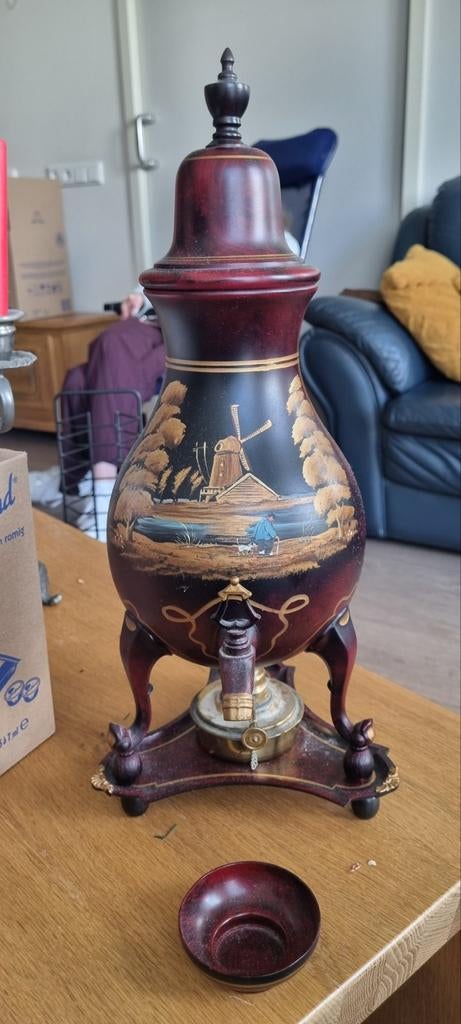 Kraantjeskan, handbeschilderd, Ophalen of Verzenden