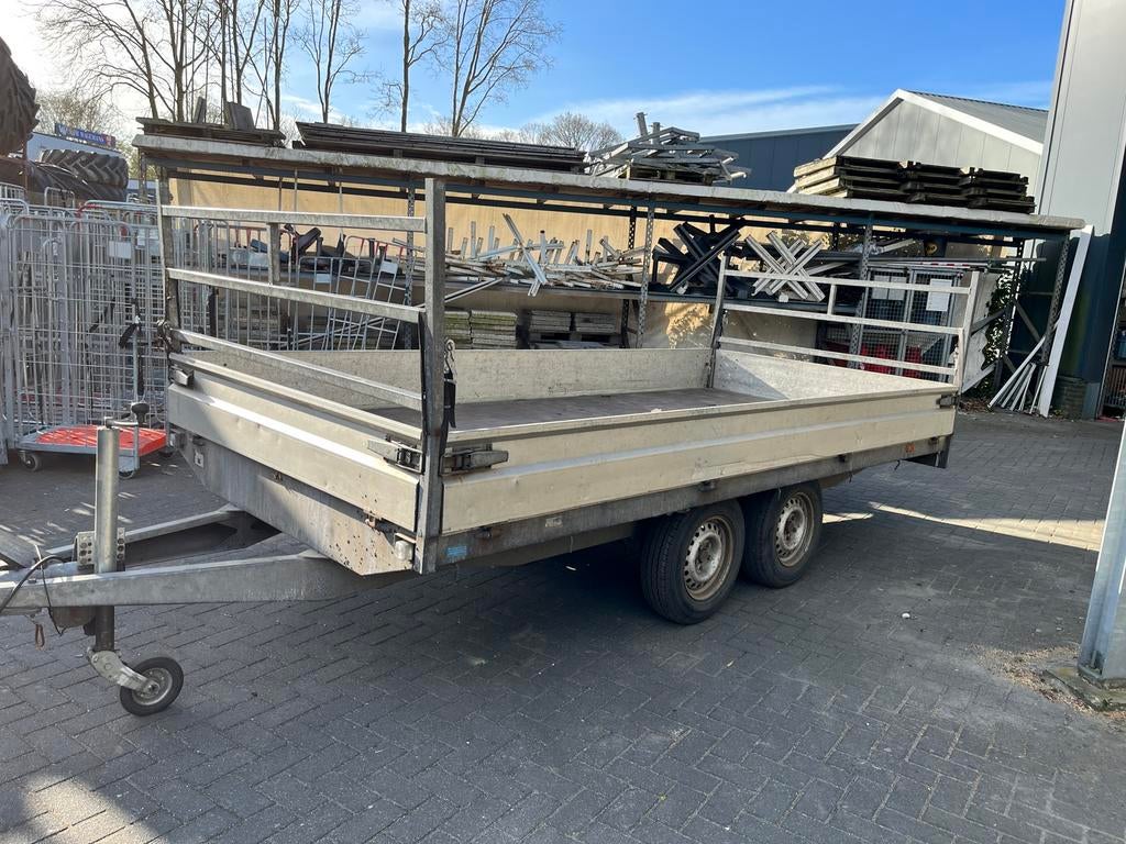 Hapert plateuwagen 4.05 meter, Auto diversen, Aanhangers en Bagagewagens, Ophalen, Gebruikt