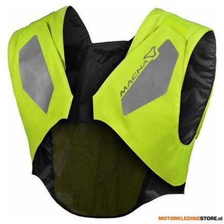 Macna Vision Tech Reflectievest, Fluor, Motoren, Kleding | Motorkleding, Nieuw met kaartje, Ophalen of Verzenden