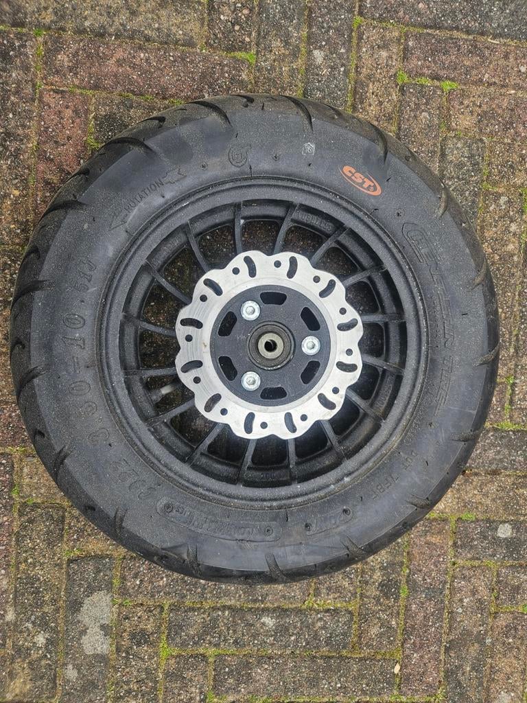 Scooterwiel met band en remschijf, Ophalen of Verzenden