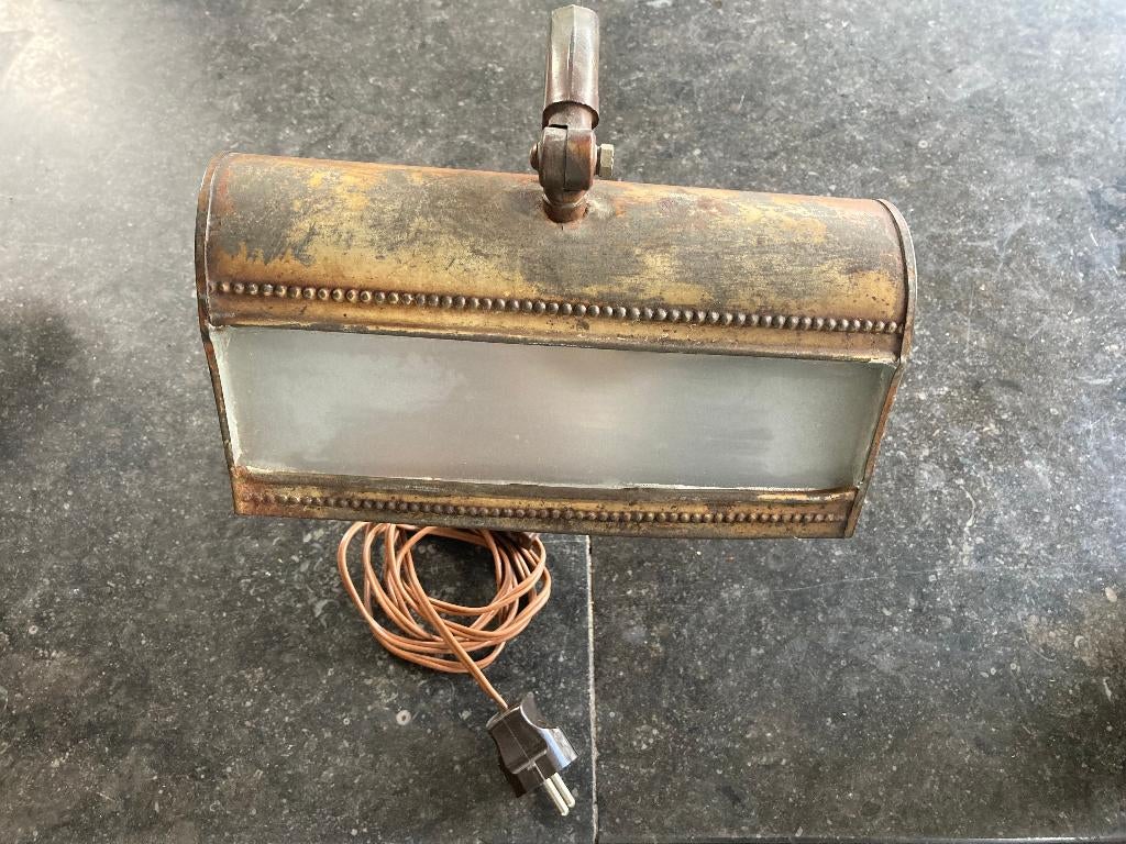 bureaulamp antiek notarislamp, Ophalen of Verzenden, Gebruikt, Minder dan 50 cm