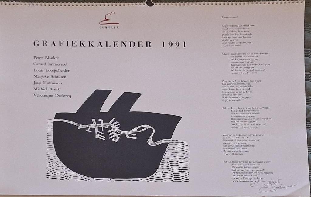 Grafiekkalender 1991, Ophalen of Verzenden