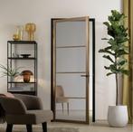 Afgelakt brons binnendeur industrieel deur met glas, Niet ingevuld, 80 tot 100 cm, Binnendeur, Niet ingevuld