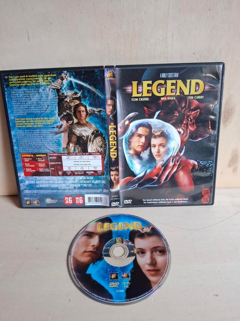 Legend
1985 ‧ Tom Cruise Avontuur/Fantasy ‧ DVD, Cd's en Dvd's, 1980 tot heden, Science Fiction en Fantasy, Ophalen of Verzenden