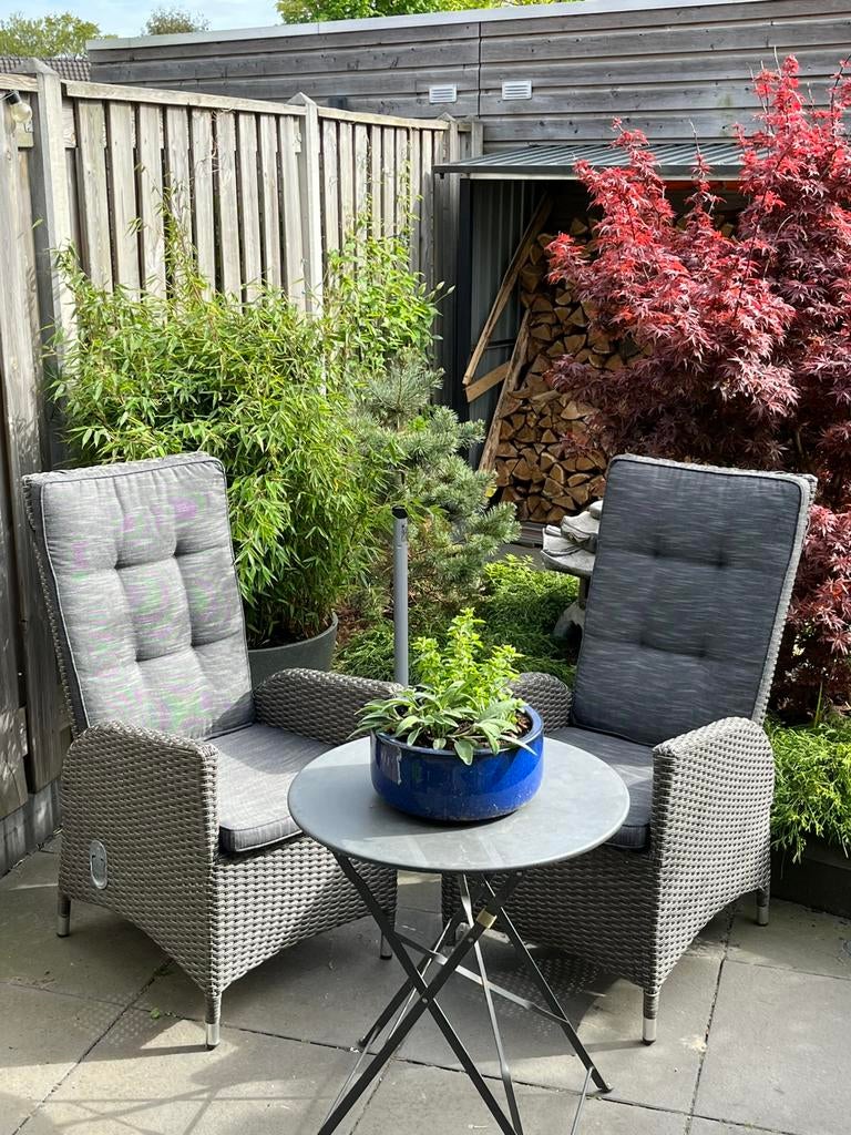 Verstelbare Tierra Loungestoelen, Tuin en Terras, Tuinsets en Loungesets, Kunststof, Zo goed als nieuw, Stoel, Ophalen
