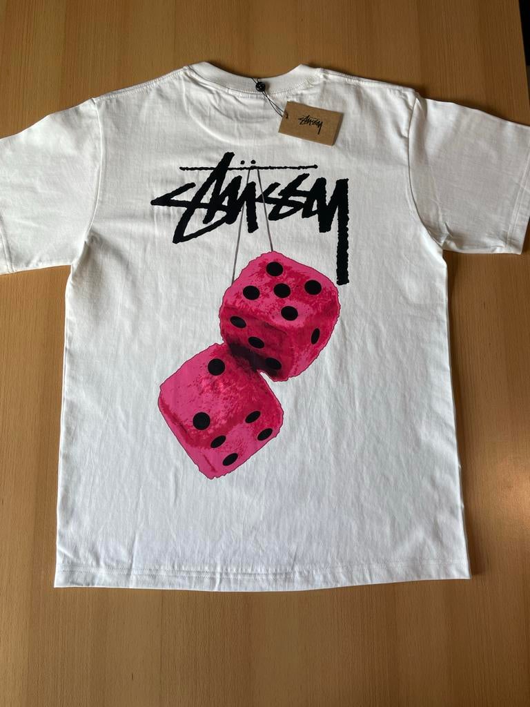 Stüssy Dice T-shirt - Gloednieuw en Topkwaliteit, Ophalen of Verzenden, Nieuw, Maat 48/50 (M), Wit
