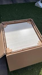 ROLSTED salontafel travertijn 2 stuks, Huis en Inrichting, Tafels | Salontafels, Overige materialen, Vierkant, Nieuw, Minder dan 50 cm