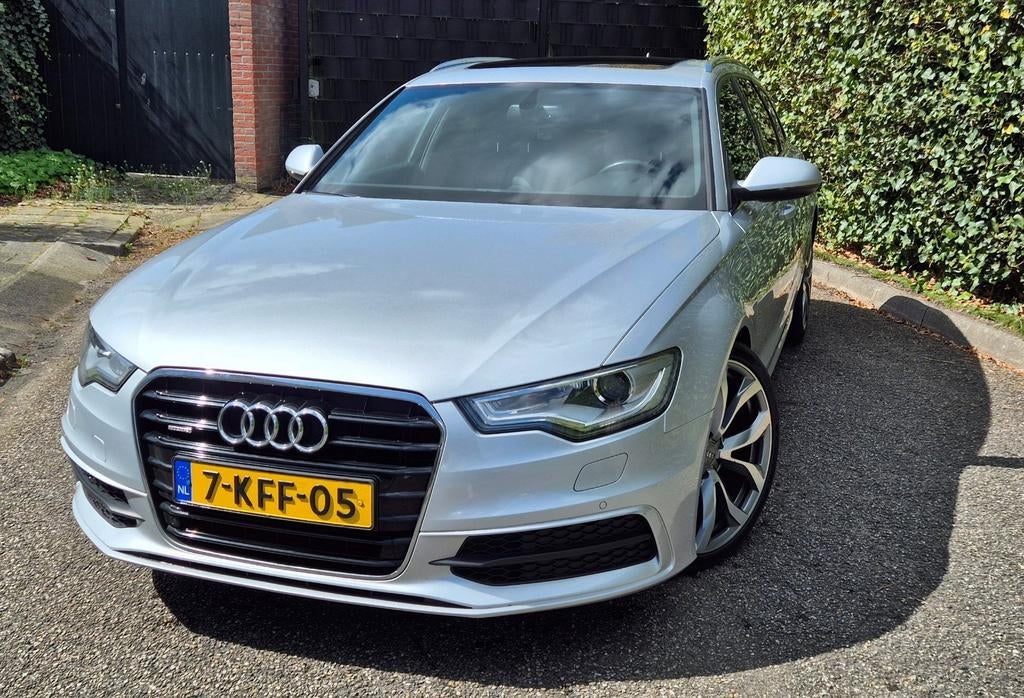 Audi A6 3.0TDI Avant Quattro S-line panorama, Auto's, Automaat, 1800 kg, Zwart, Leder en Stof