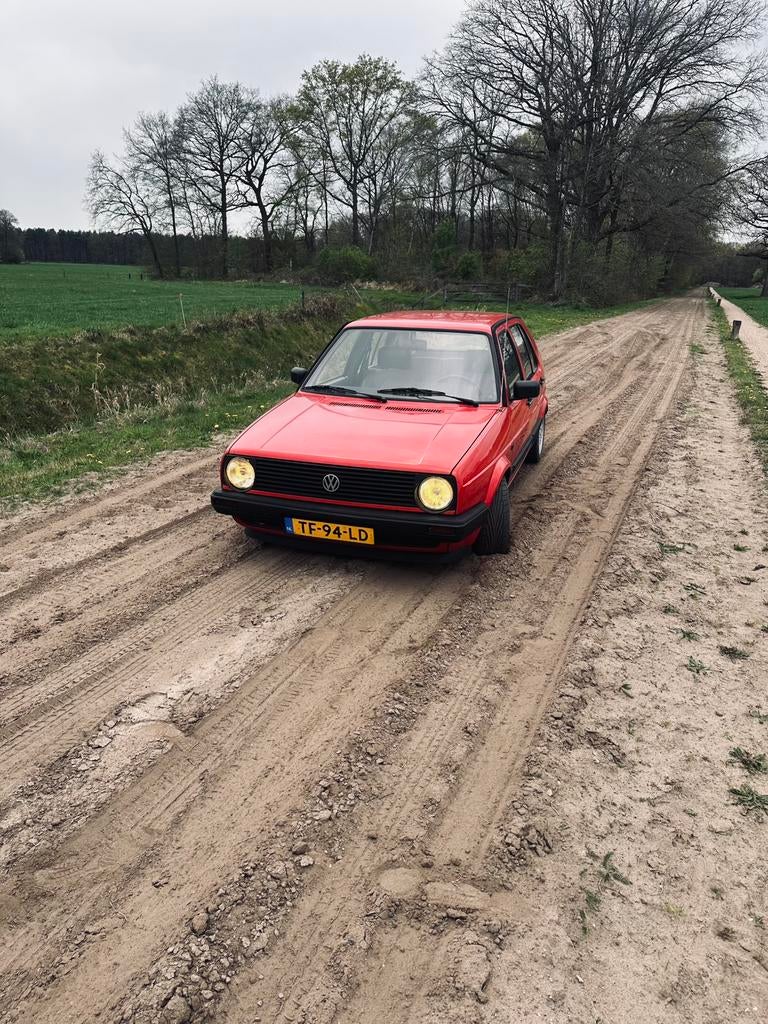 Volkswagen Golf 2 mk2 1.6 53KW AUT K6 1988 Rood, 4 cilinders, 1200 kg, 861 kg, Rood