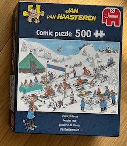 Puzzel Jan van Haasteren Rendier race, Ophalen of Verzenden, 500 t/m 1500 stukjes, Zo goed als nieuw, Legpuzzel