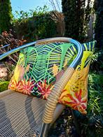 Kussen met botanische print (40x60cm) incl. binnenkussen, Huis en Inrichting, Ophalen of Verzenden, Nieuw, Groen, Rechthoekig