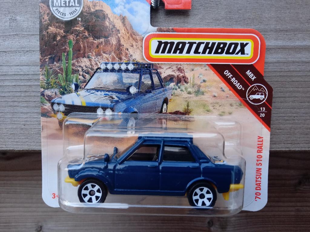 Datsun 510 Rally '70 Matchbox, Hobby en Vrije tijd, Modelauto's | Overige schalen, Ophalen, Nieuw, Auto