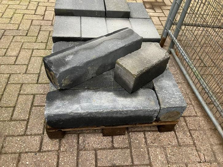 Getrommelde stapelblokken - Diverse afmetingen, Tuin en Terras, Tegels en Klinkers, Gebruikt, Overige typen, Beton, Ophalen