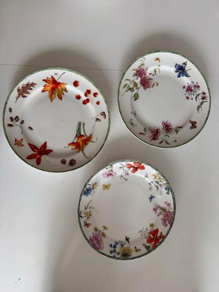 3 Janneke Brinkman Bordjes ø17.5, Huis en Inrichting, Keuken | Servies, Zo goed als nieuw, Bord(en), Overige stijlen, Aardewerk