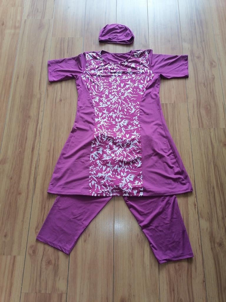 Roze zwemset met broek en top, Kleding | Dames, Ophalen of Verzenden, Zo goed als nieuw, Roze, Bikini