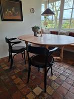 4 stoelen, eetkamerstoelen stijl Thonet 233 met armleuning, Ophalen, Gebruikt, Zwart